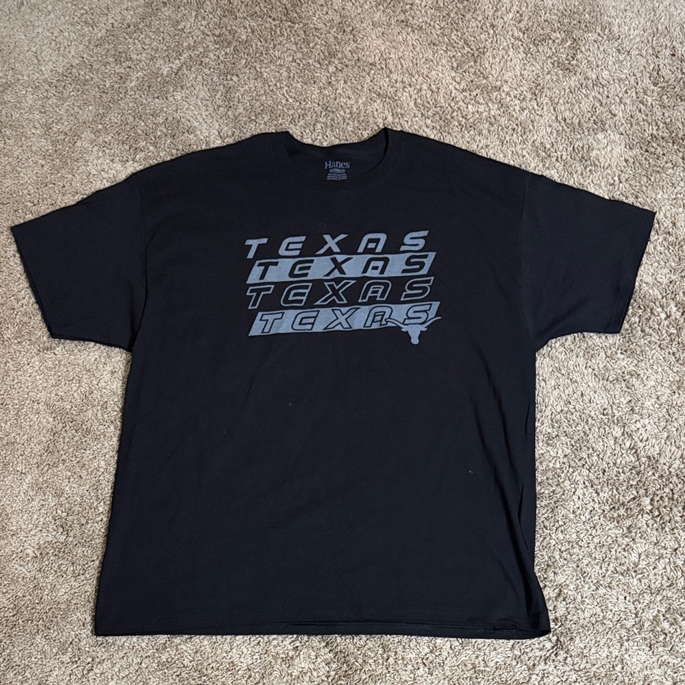 Hanes Black Texas Graphic Tee